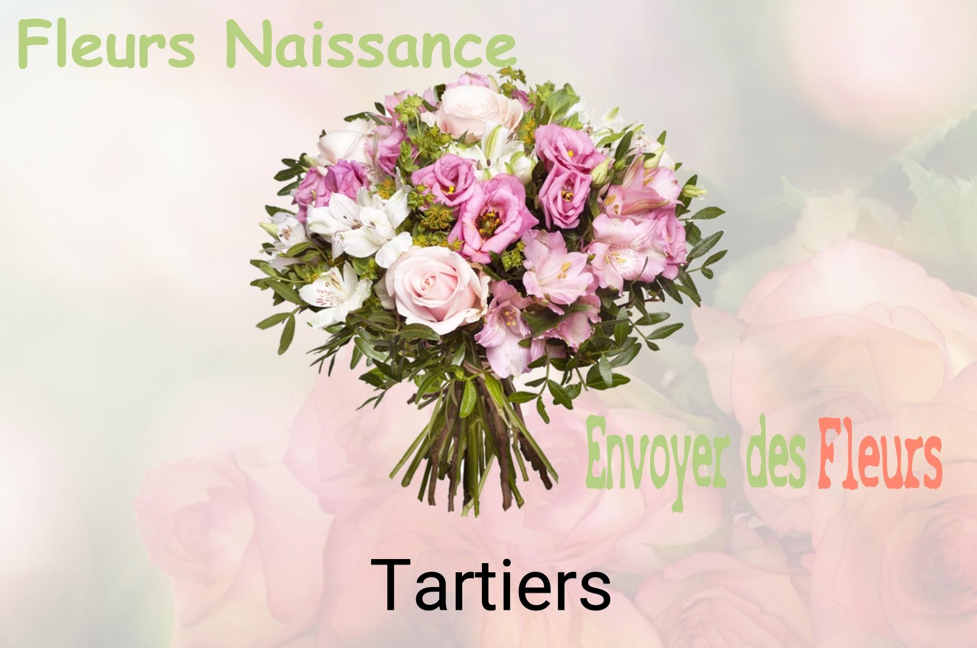 Bouquet de fleurs de naissance livré à Tartiers
